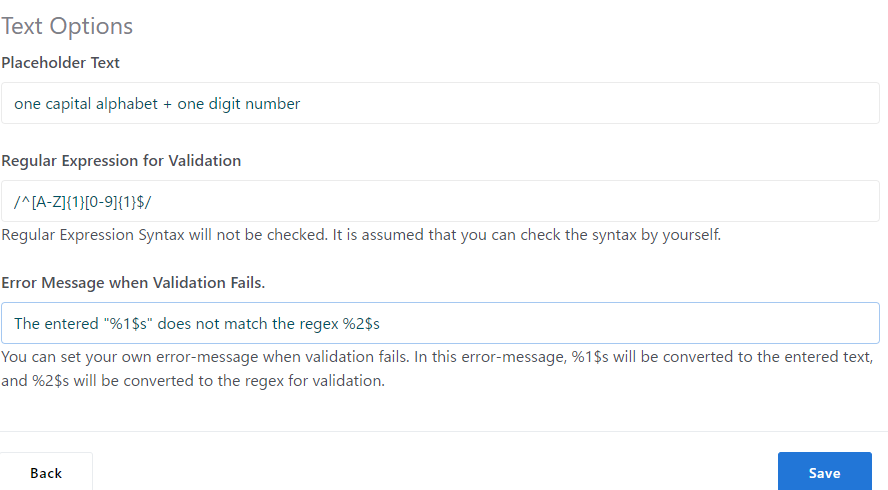 正規表現テキストの編集画面