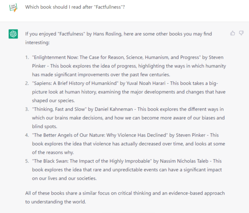 Which book should I read after Factfullness ?
